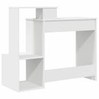Schreibtisch mit Regal Weiß 106 x 41 x 88.5 cm Holzwerkstoff