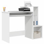Schreibtisch mit Regal Weiß 106 x 41 x 88.5 cm Holzwerkstoff