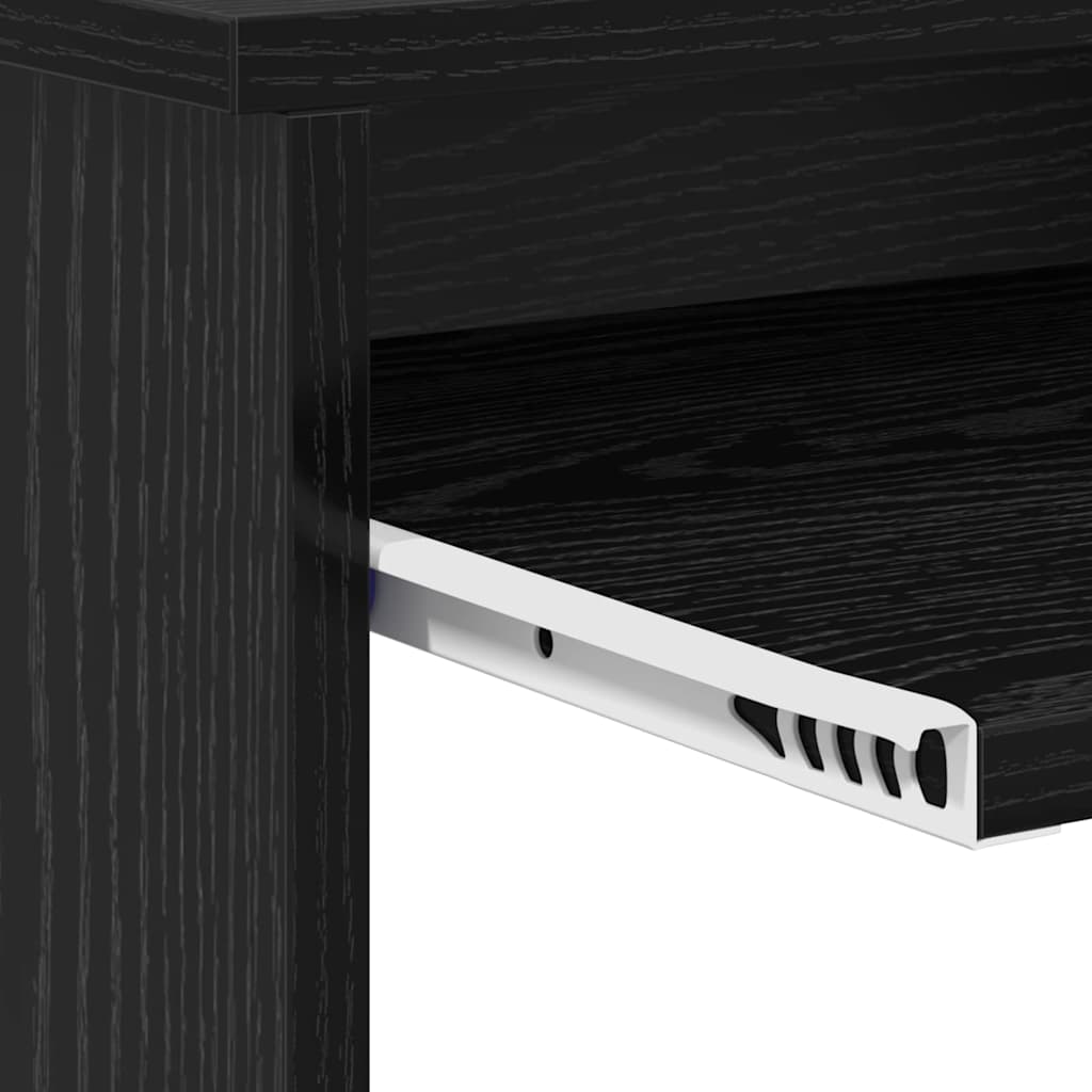 Schreibtisch mit Regal Schwarz Eichen-Optik 106 x 41 x 88.5 cm