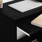 Schreibtisch mit Regal Schwarz Eichen-Optik 106 x 41 x 88.5 cm