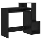 Schreibtisch mit Regal Schwarz Eichen-Optik 106 x 41 x 88.5 cm