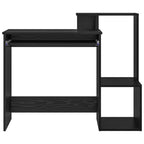 Schreibtisch mit Regal Schwarz Eichen-Optik 106 x 41 x 88.5 cm