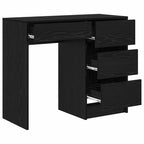 Schreibtisch Schwarz Eichen-Optik 90 x 37,5 x 75 cm