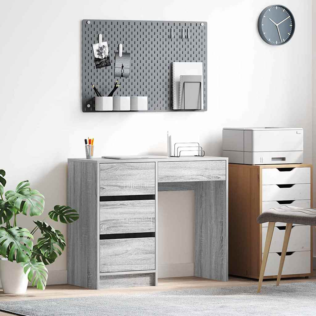 Schreibtisch Graues Sonoma 90 x 37,5 x 75 cm Holzwerkstoff