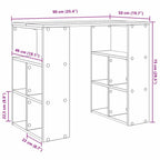 Schreibtisch Graues Sonoma 90 x 50 x 75 cm Holzwerkstoff