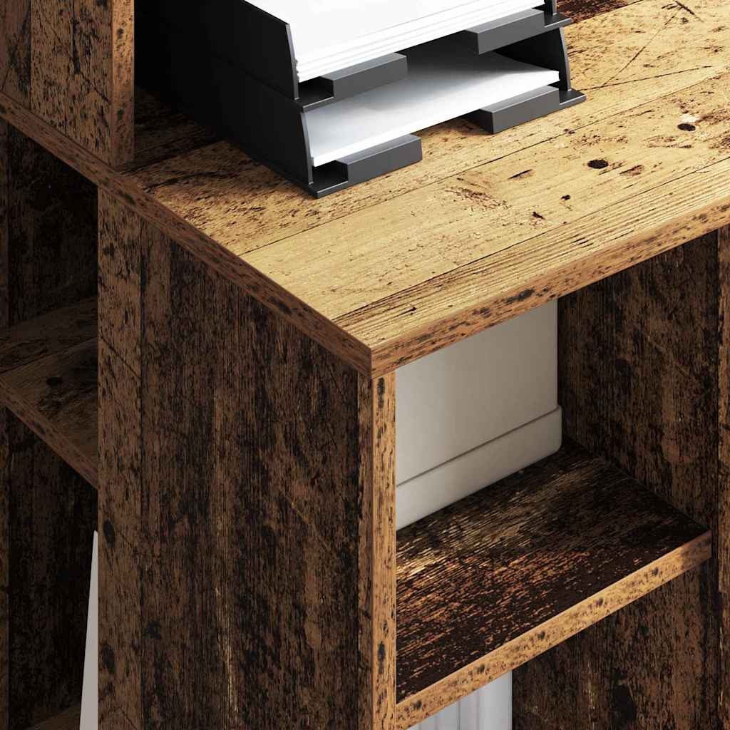 Schreibtisch mit Regal Altholz 90 x 48 x 101,5 cm Holzwerkstoff