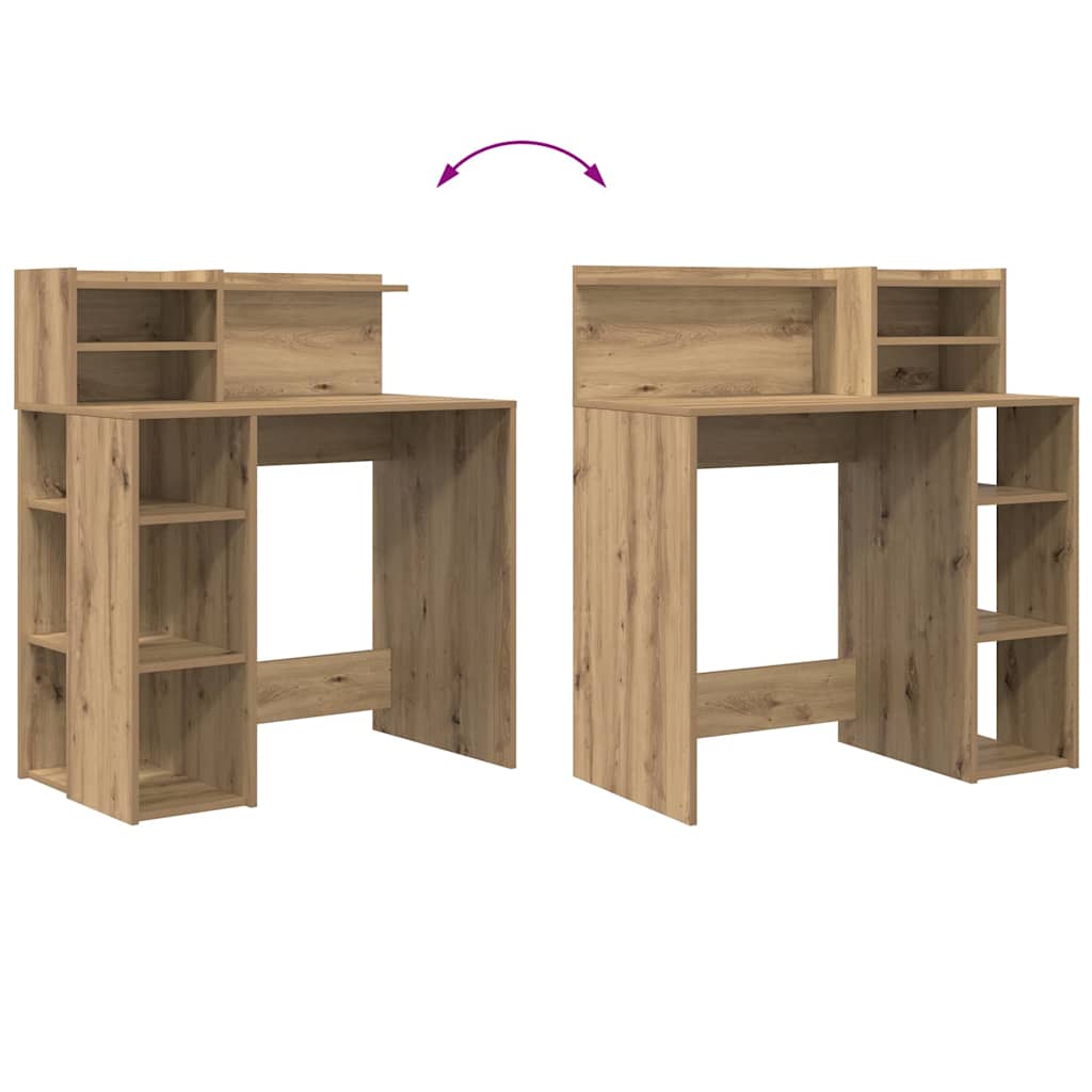Schreibtisch Artisan-Eiche 90 x 48 x 101,5 cm Holzwerkstoff