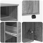 Tisch mit Rädern Graues Sonoma 91 x 50 x 77 cm Holzwerkstoff
