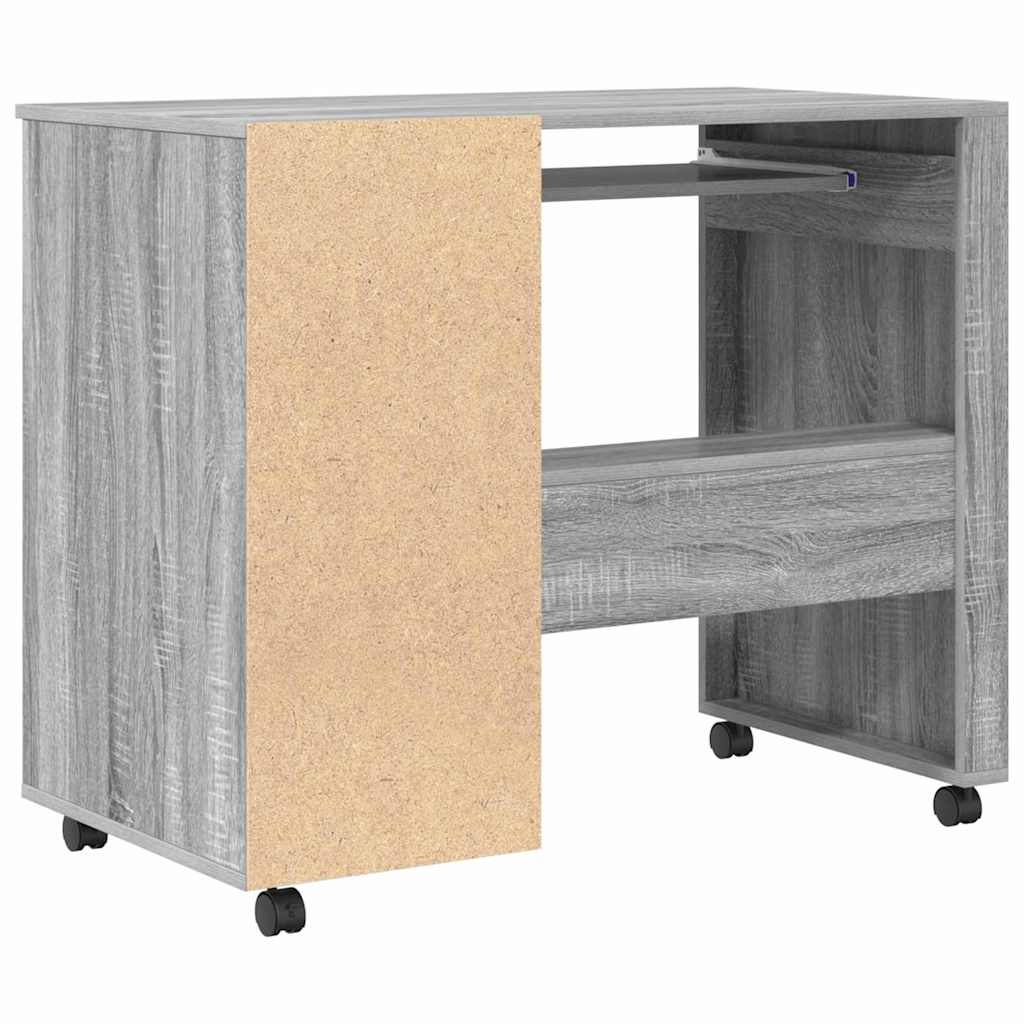 Tisch mit Rädern Graues Sonoma 91 x 50 x 77 cm Holzwerkstoff