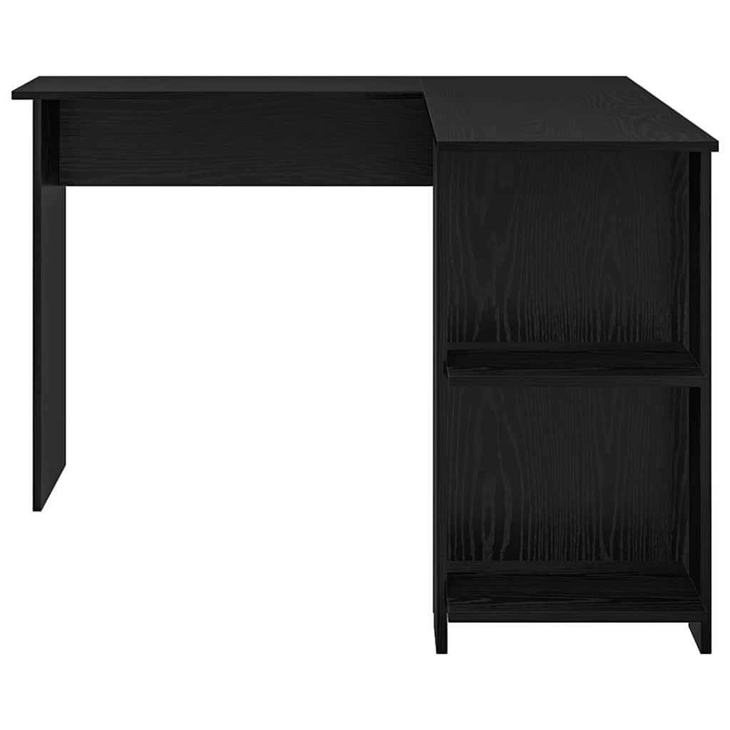 Eck-Schreibtisch Schwarz Eichen-Optik 140 x 113,5 x 75 cm
