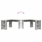 Eck-Schreibtisch Beton Grau 140 x 113,5 x 75 cm Holzwerkstoff