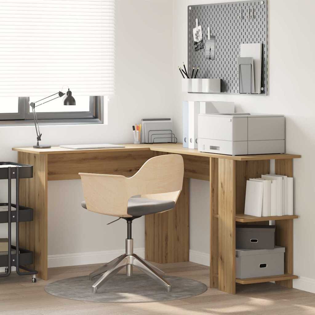 Eck-Schreibtisch mit Regal Artisan-Eiche 140 x 113,5 x 75 cm