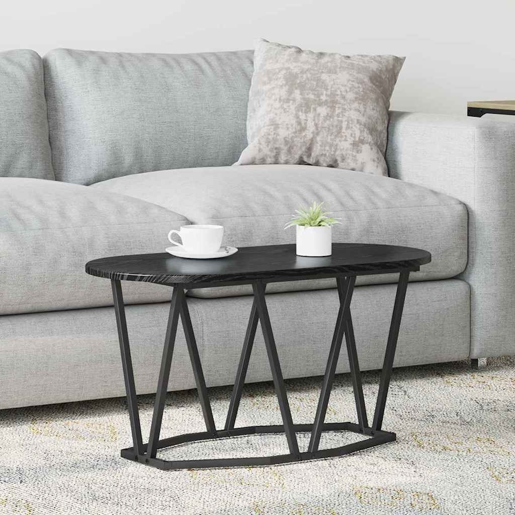 Couchtisch Schwarz Eichen-Optik 80 x 40 x 40.5 cm