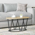 Couchtisch Sonoma-Eiche 80 x 40 x 40.5 cm Sperrholz und Metall