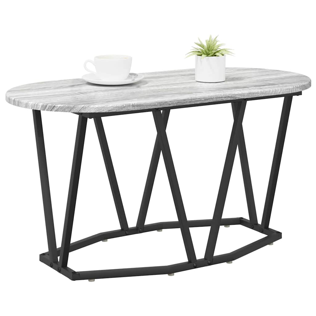 Couchtisch Grau 80 x 40 x 40.5 cm Sperrholz und Metall