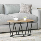 Couchtisch Artisan-Eiche 80 x 40 x 40.5 cm Sperrholz und Metall