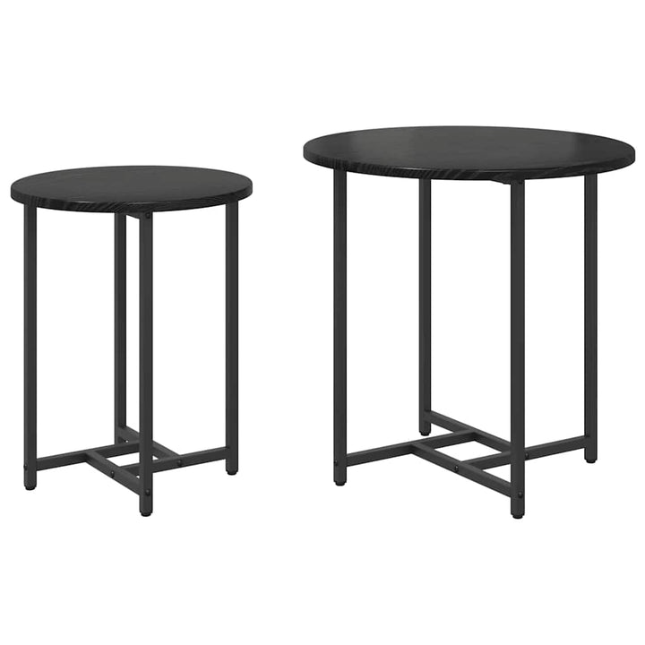 Beistelltisch-Set 2 pcs Schwarze Eiche 50 x 50 x 50 cm
