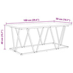 Couchtisch Sonoma-Eiche 100 x 50 x 40 cm Sperrholz und Metall