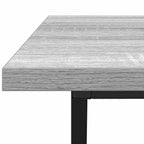 Couchtisch Grau 100 x 50 x 40 cm Sperrholz und Metall