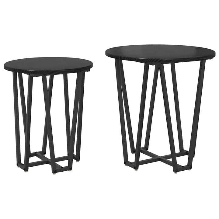 Beistelltisch-Set 2 pcs Schwarze Eiche 50 x 50 x 50.5 cm