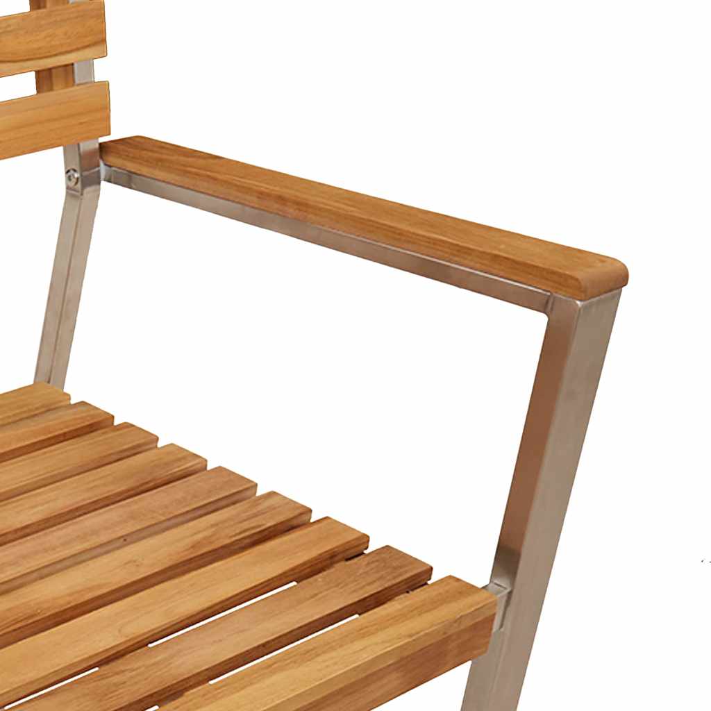 Gartenstuhl 2 pcs Öl-Natur 56 x 54,5 x 87 cm Massivholz Teak