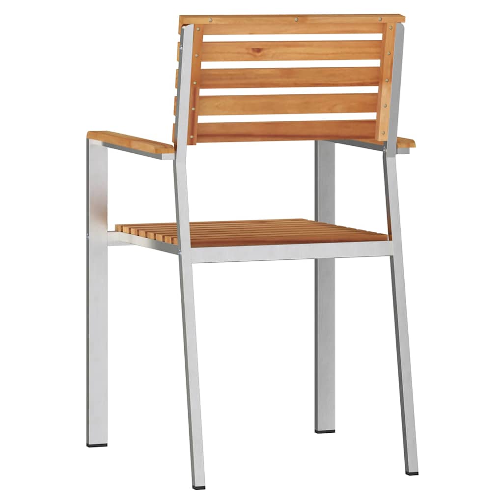 Gartenstuhl 2 pcs Öl-Natur 56 x 54,5 x 87 cm Massivholz Teak