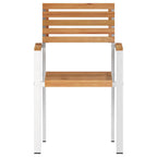 Gartenstuhl 2 pcs Öl-Natur 56 x 54,5 x 87 cm Massivholz Teak