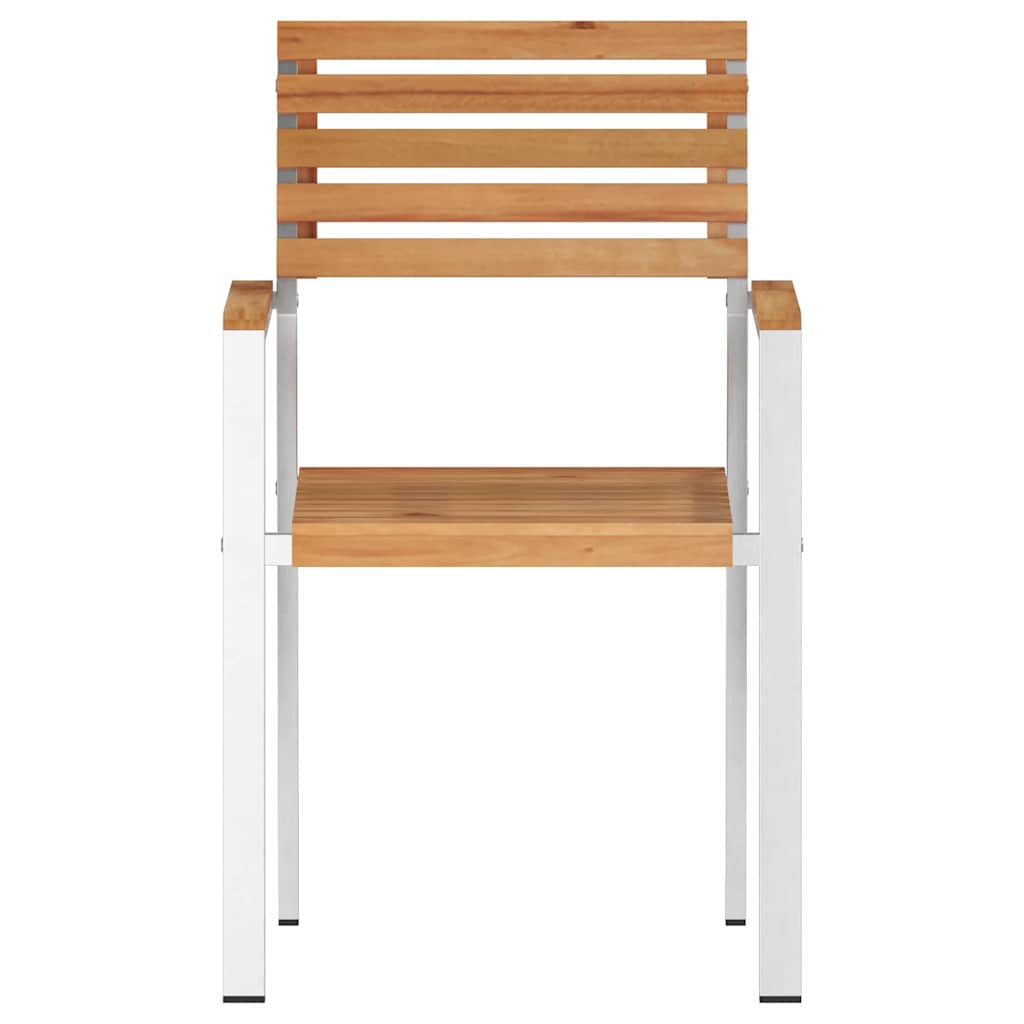 Gartenstuhl 2 pcs Öl-Natur 56 x 54,5 x 87 cm Massivholz Teak