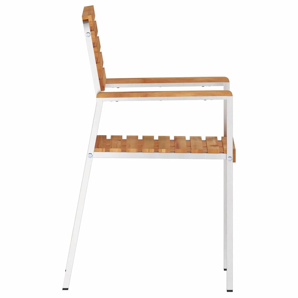 Gartenstuhl 2 pcs Öl-Natur 56 x 54,5 x 87 cm Massivholz Teak