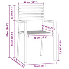 Gartenstuhl 2 pcs Öl-Natur 56 x 54,5 x 87 cm Massivholz Teak