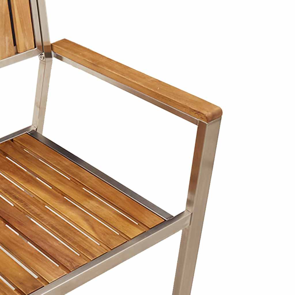 Gartenstuhl 2 pcs Braun 56 x 54,5 x 87 cm Massivholz Akazie
