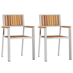 Gartenstuhl 2 pcs Braun 56 x 54,5 x 87 cm Massivholz Akazie