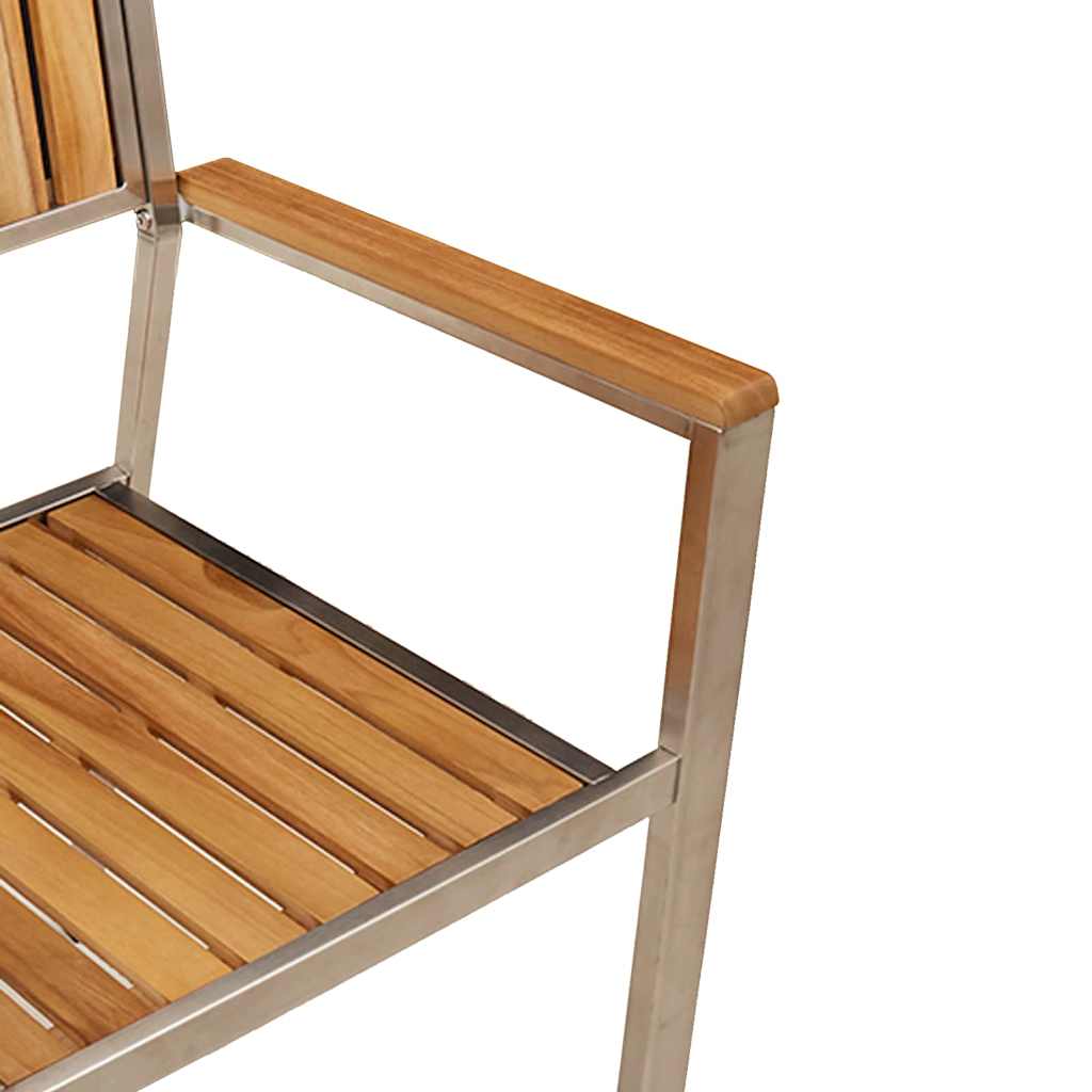 Gartenstuhl 4 pcs Braun 56 x 54,5 x 87 cm Massivholz Teak