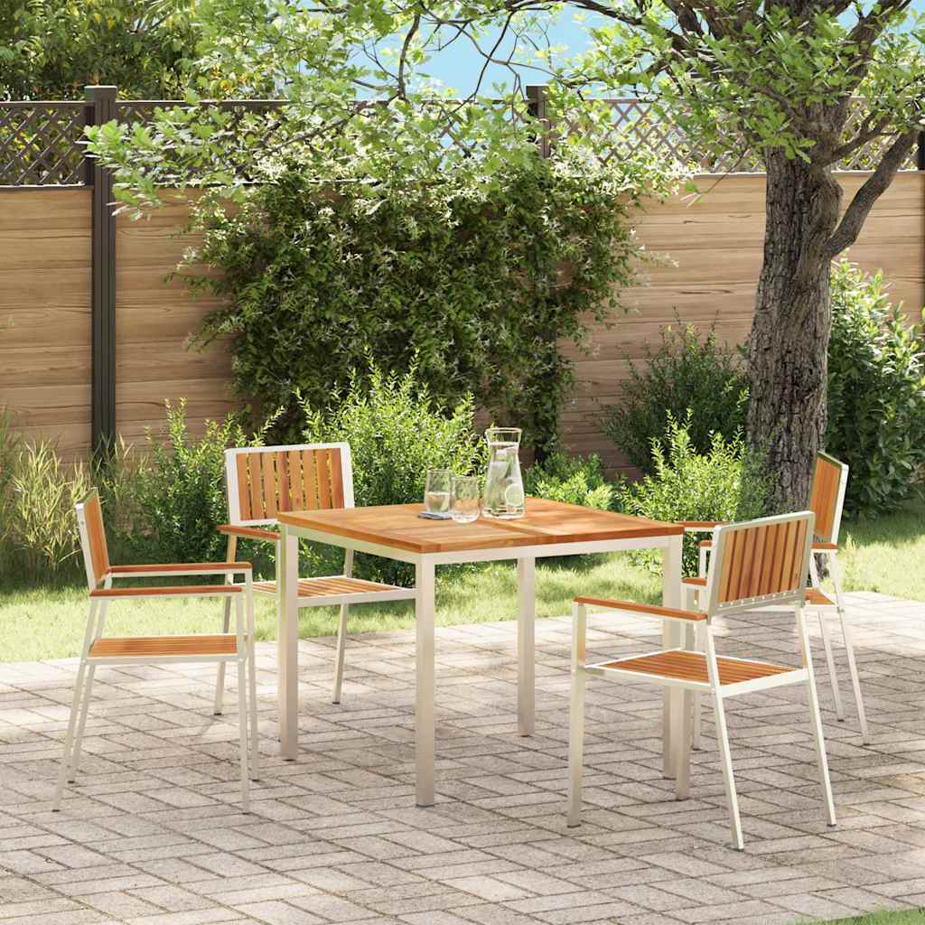 Gartenstuhl 4 pcs Braun 56 x 54,5 x 87 cm Massivholz Teak