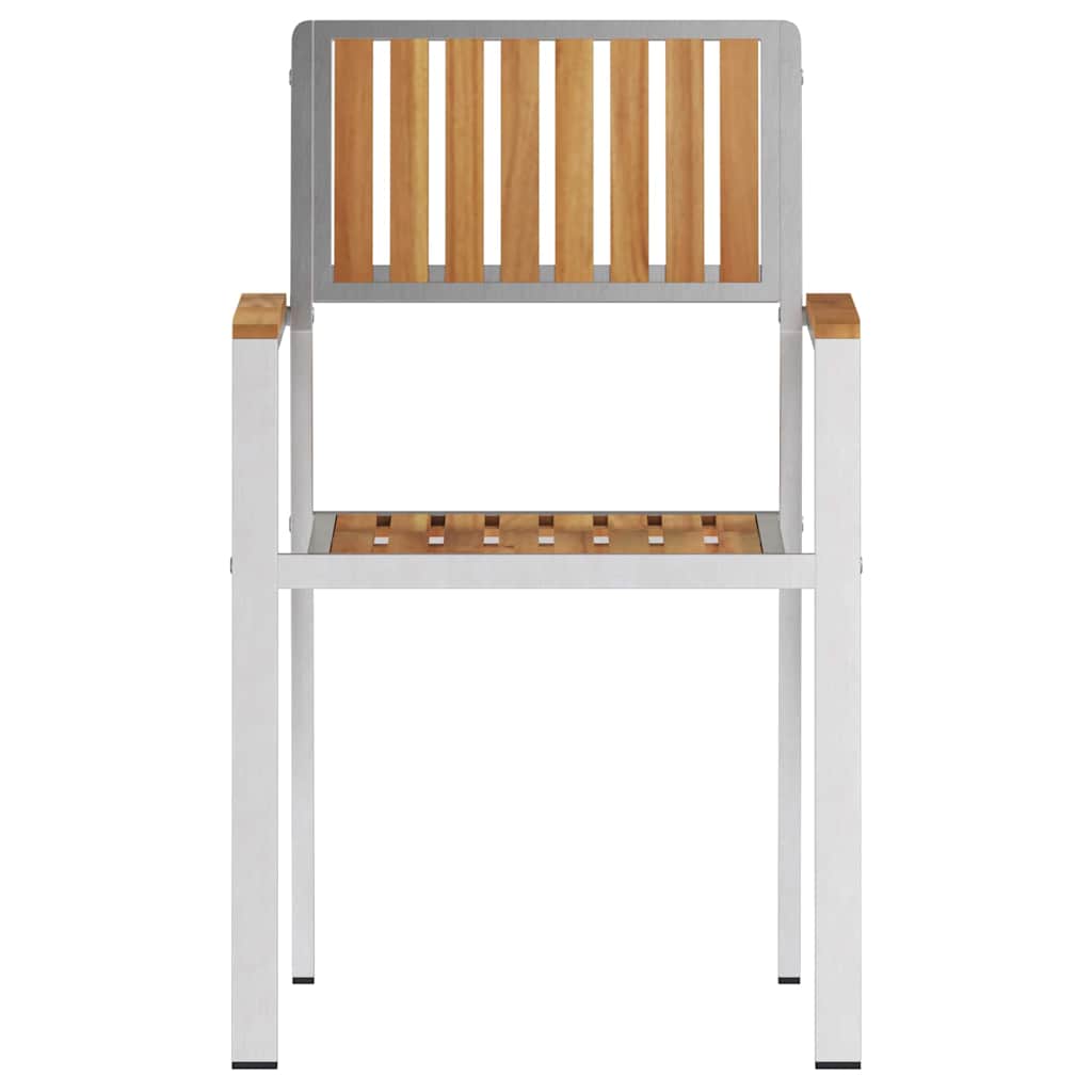 Gartenstuhl 4 pcs Braun 56 x 54,5 x 87 cm Massivholz Teak