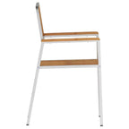 Gartenstuhl 4 pcs Braun 56 x 54,5 x 87 cm Massivholz Teak