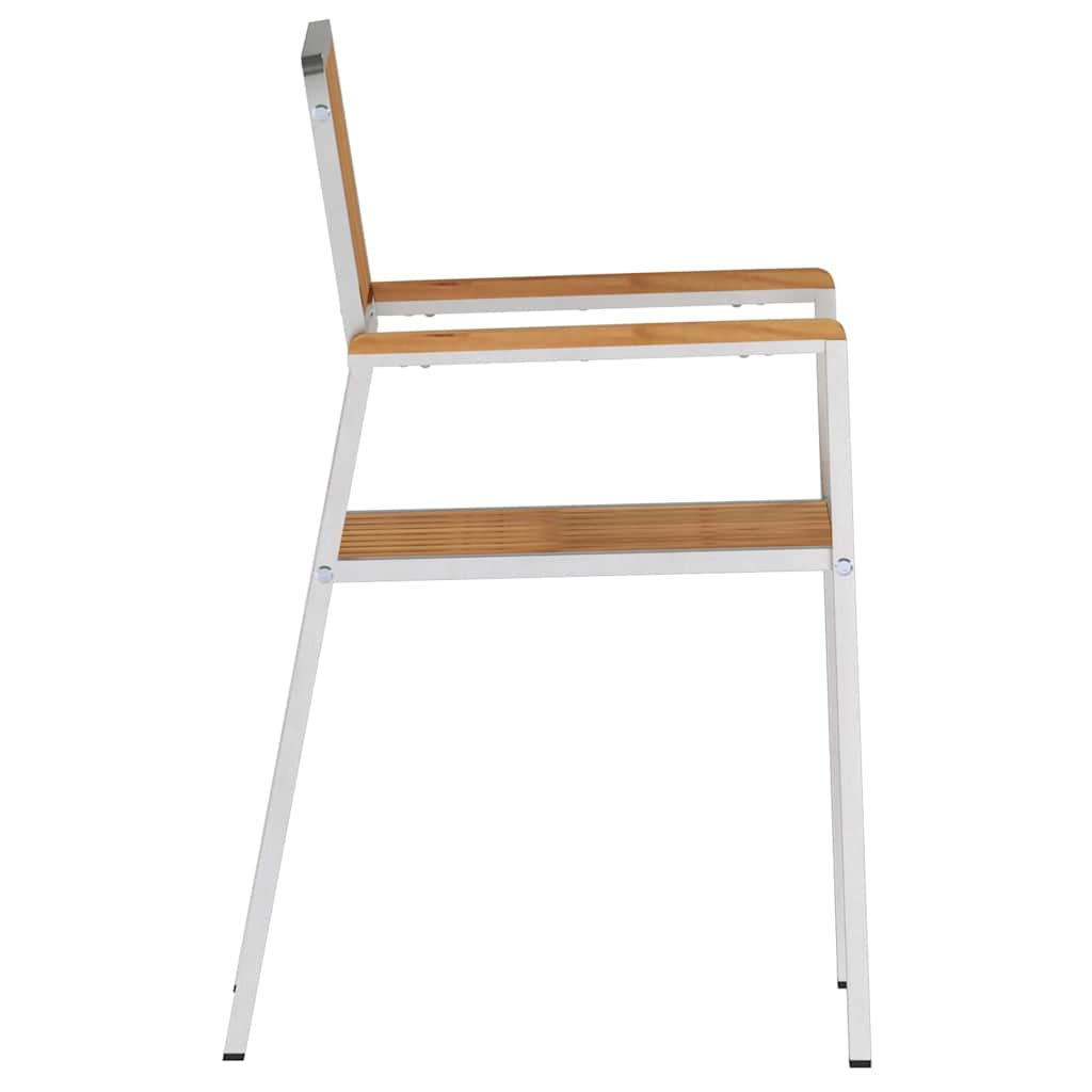 Gartenstuhl 4 pcs Braun 56 x 54,5 x 87 cm Massivholz Teak