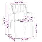 Gartenstuhl 4 pcs Braun 56 x 54,5 x 87 cm Massivholz Teak