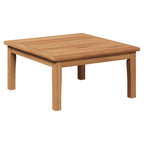 Gartenbank und Tischset 2 pcs Creme und Braun Massivholz Teak