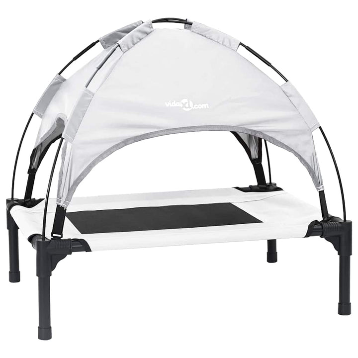 Hundebett Silbergrau s Stahl