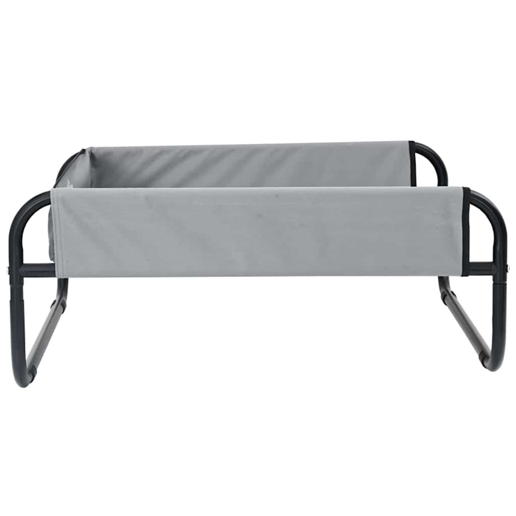 Hundebett Hellgrau 70 x 70 x 28,5 cm Stahl