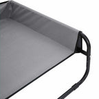 Hundebett Hellgrau 85 x 85 x 33 cm Stahl