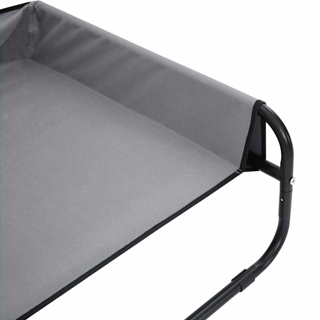 Hundebett Hellgrau 85 x 85 x 33 cm Stahl