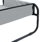 Hundebett Hellgrau 85 x 85 x 33 cm Stahl