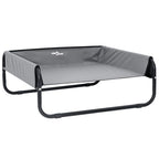 Hundebett Hellgrau 85 x 85 x 33 cm Stahl
