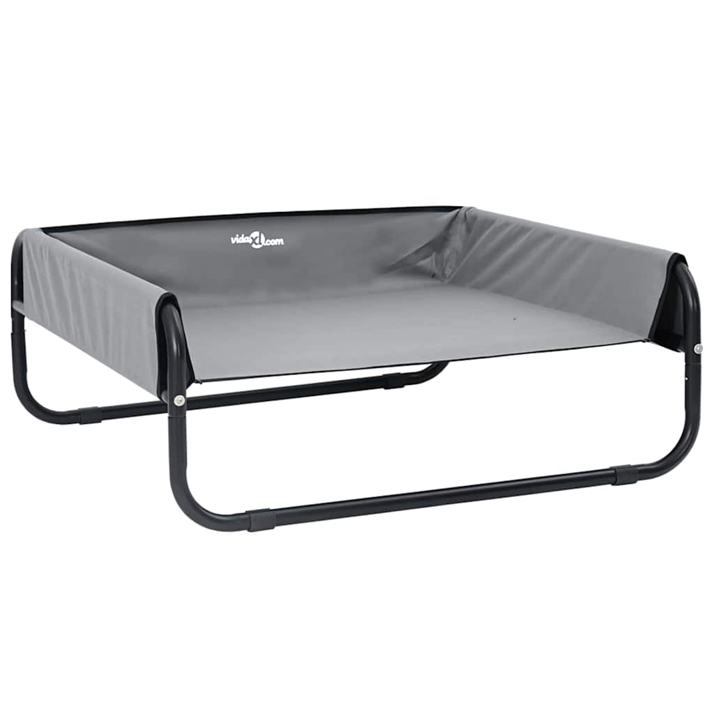 Hundebett Hellgrau 85 x 85 x 33 cm Stahl