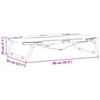 Hundebett Schwarz 90 x 55 x 18 cm Stahl