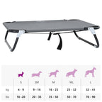 Hundebett Hellgrau 70 x 46 x 18 cm Stahl