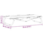 Hundebett Hellgrau 70 x 46 x 18 cm Stahl