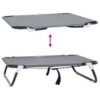 Hundebett Hellgrau 80 x 55 x 18 cm Stahl